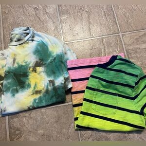 GAP Kids Tie-Dye and Striped T-Shirts- Large